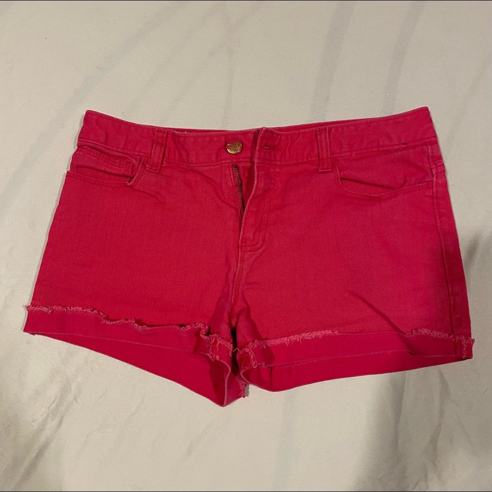 pink old navy jean shorts
